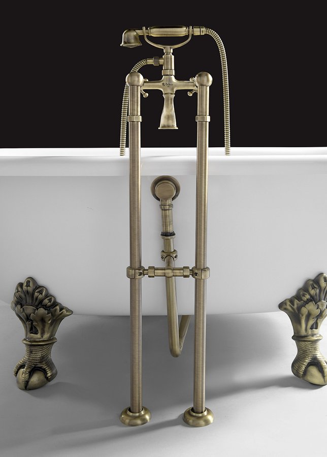 REGATA volně stojící vana 175x85x61cm, nohy bronz, bílá 10121