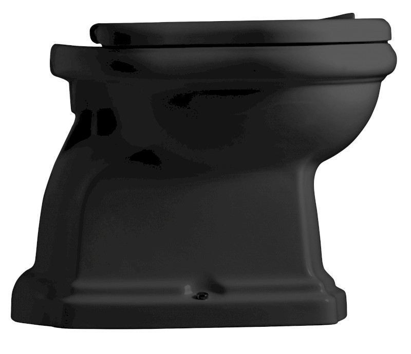 RETRO WC mísa stojící, 38,5x59cm, spodní odpad, černá mat 101031