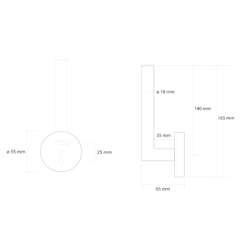 X-ROUND GOLD držák toaletního papíru rezervní, zlato mat XR701GB