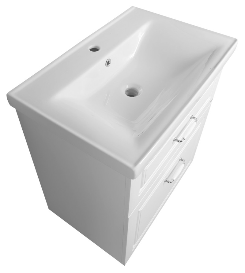 FAVOLO umyvadlová skříňka 67x72,5x44,6cm, bílá mat FV270