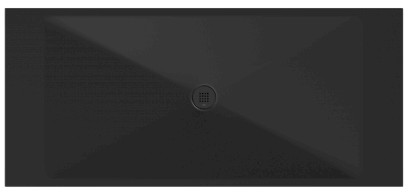 Keramická sprchová vanička, obdélník 200x90x2cm, černá mat 46200926