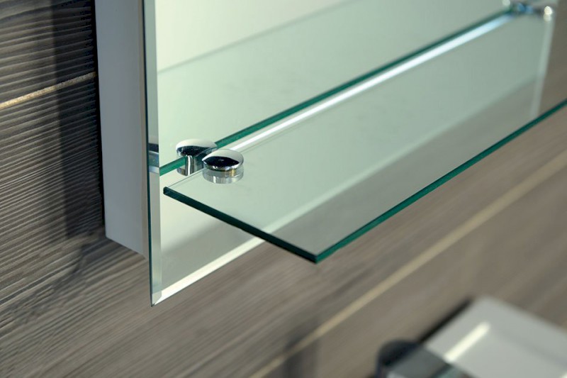 Zrcadlo s LED osvětlením a policí 60x80cm, kolébkový vypínač ATH53