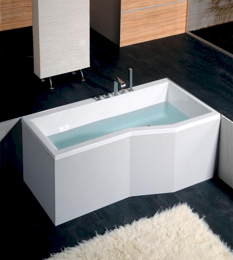 VERSYS R asymetrická vana 160x84x70x47cm, bílá 15611