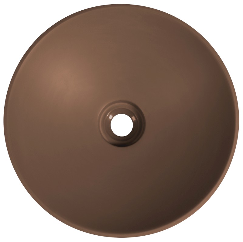 VERTO umyvadlo zápustné, litý mramor, průměr 40,5cm, hnědá mat 15121.71