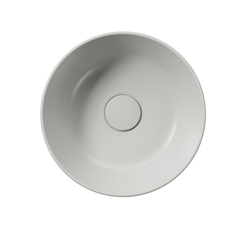 KUBE X keramické umývátko na desku, průměr 32cm, cenere mat 943517