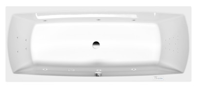 LILY hydromasážní vana, 170x70x39cm, Highline Hydro, chrom 72230.5010