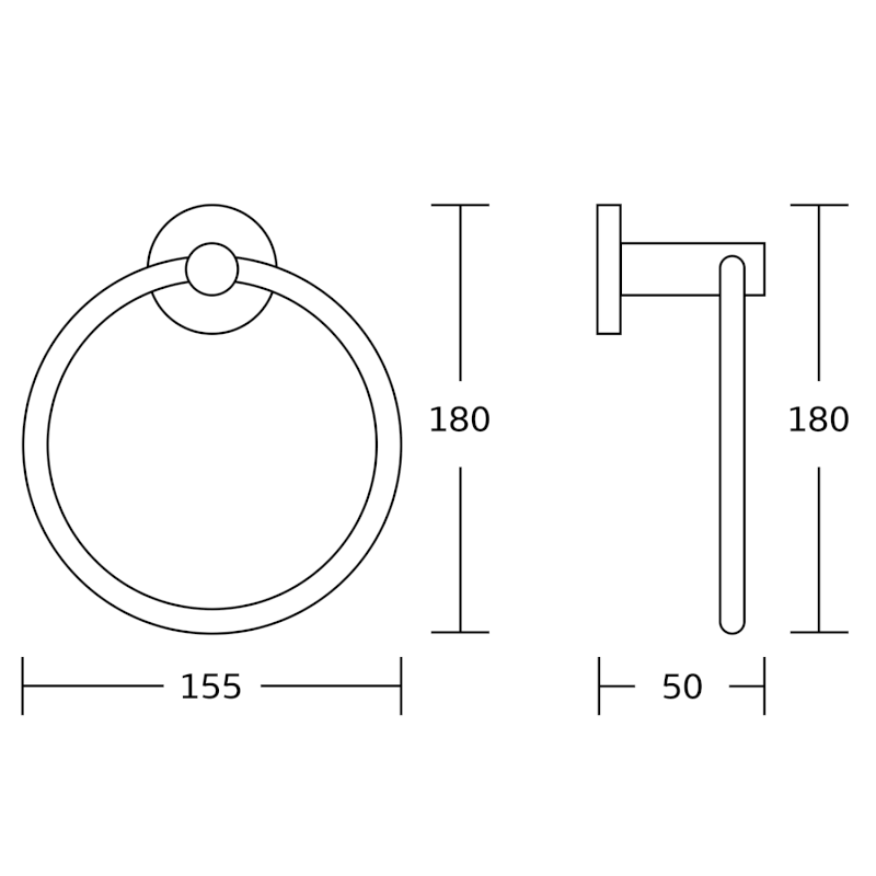 SAMBA držák ručníků kruh, chrom SB106