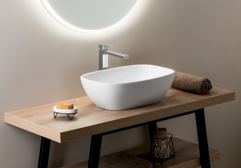 NUBES keramické umyvadlo na desku 50x35cm, bílá ExtraGlaze 978411