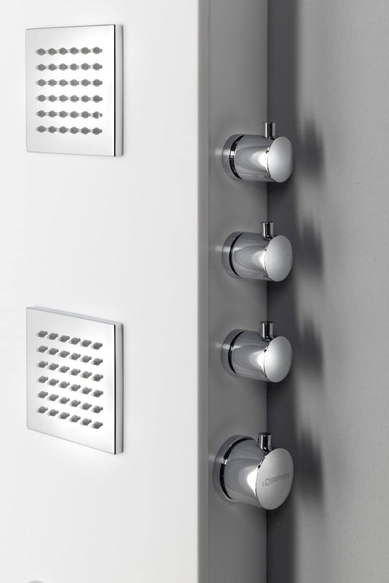 SPIRIT SQUARE termostatický sprchový panel 250x1550mm, bílá 81151