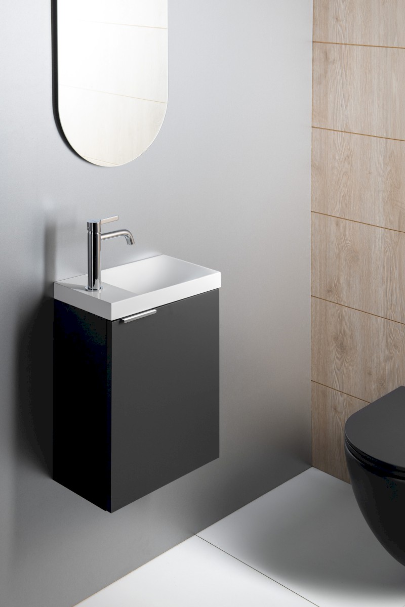 AGOS umývátko, litý mramor, 40x22cm, levé/pravé, bílá AS400