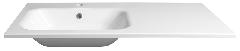 ARECA umyvadlo, litý mramor, 101x51,5cm, levé, bílá AC101L