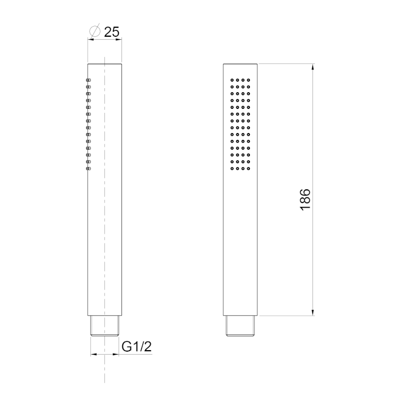 Ruční sprcha, 186mm, zlato mat DO21G