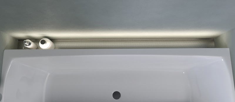 NIX nerezová vanová kapsa, 163cm, instalace do niky 72451