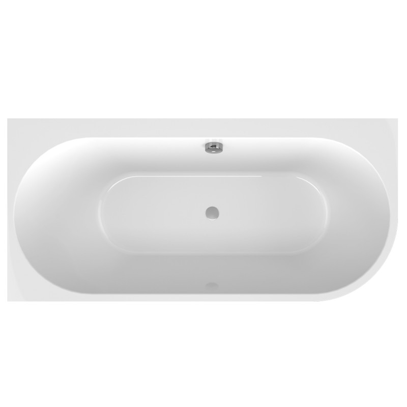 ASTRA L MONOLITH asymetrická vana 160x75x60cm, bílá/verde 33611M.44