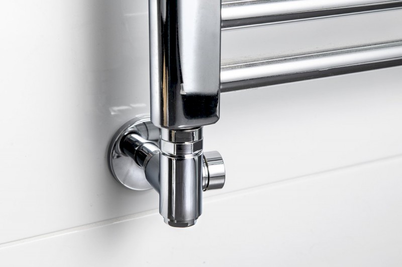 CORNER COMBI SIMPLY připojovací sada ventilů triaxiální, pravé provedení, chrom CP330S