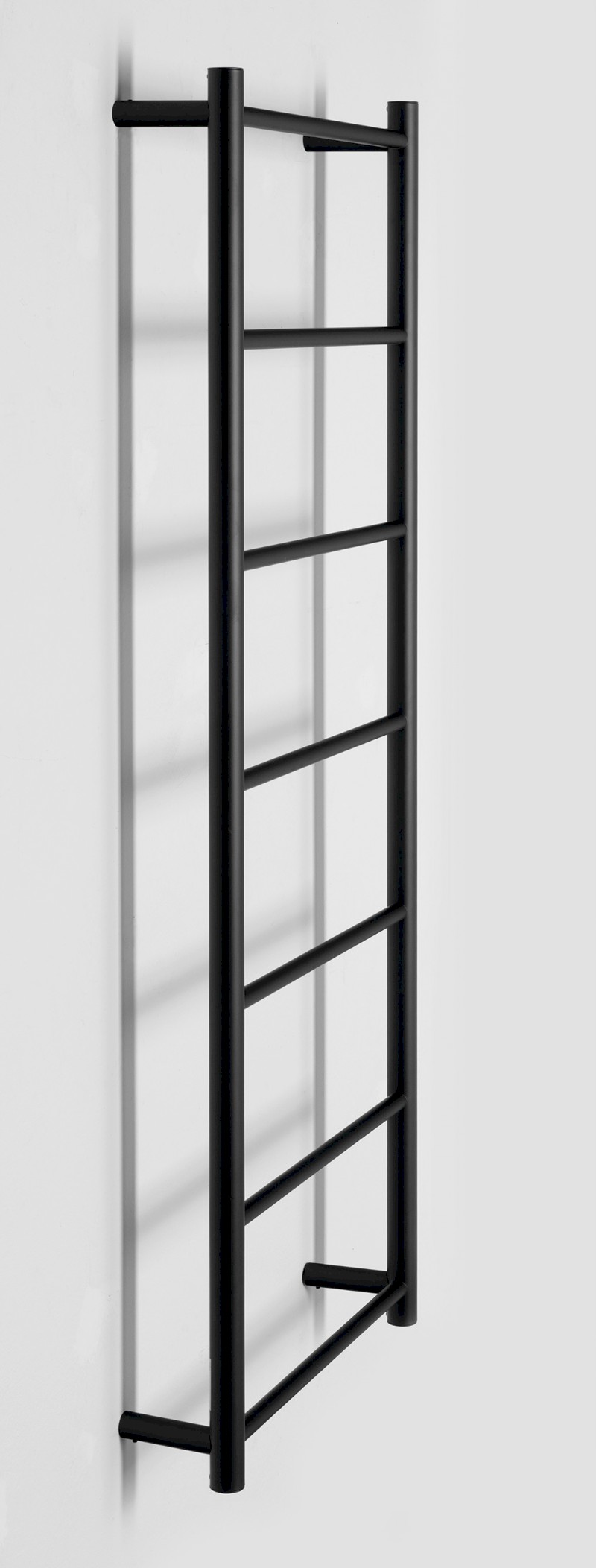 SHICK nástěnný sušák ručníků 500x1344 mm, kulatý, černá mat SH500B