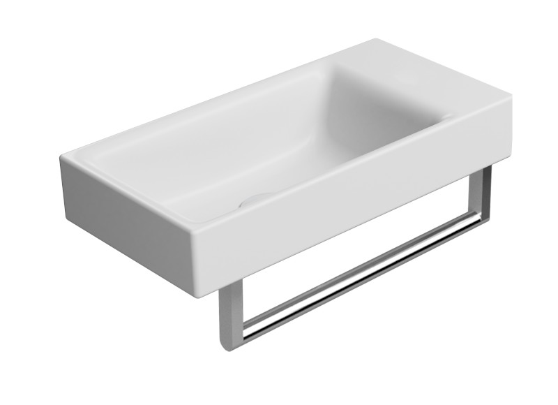 NUBES keramické umývátko 50x25cm, bez otvoru, pravé/levé, bílá mat 9637009