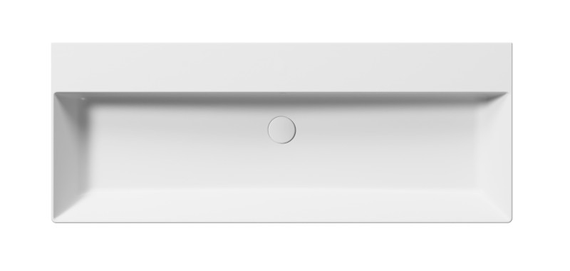 KUBE X keramické umyvadlo 120x47cm, bez otvoru, bílá mat 9424009