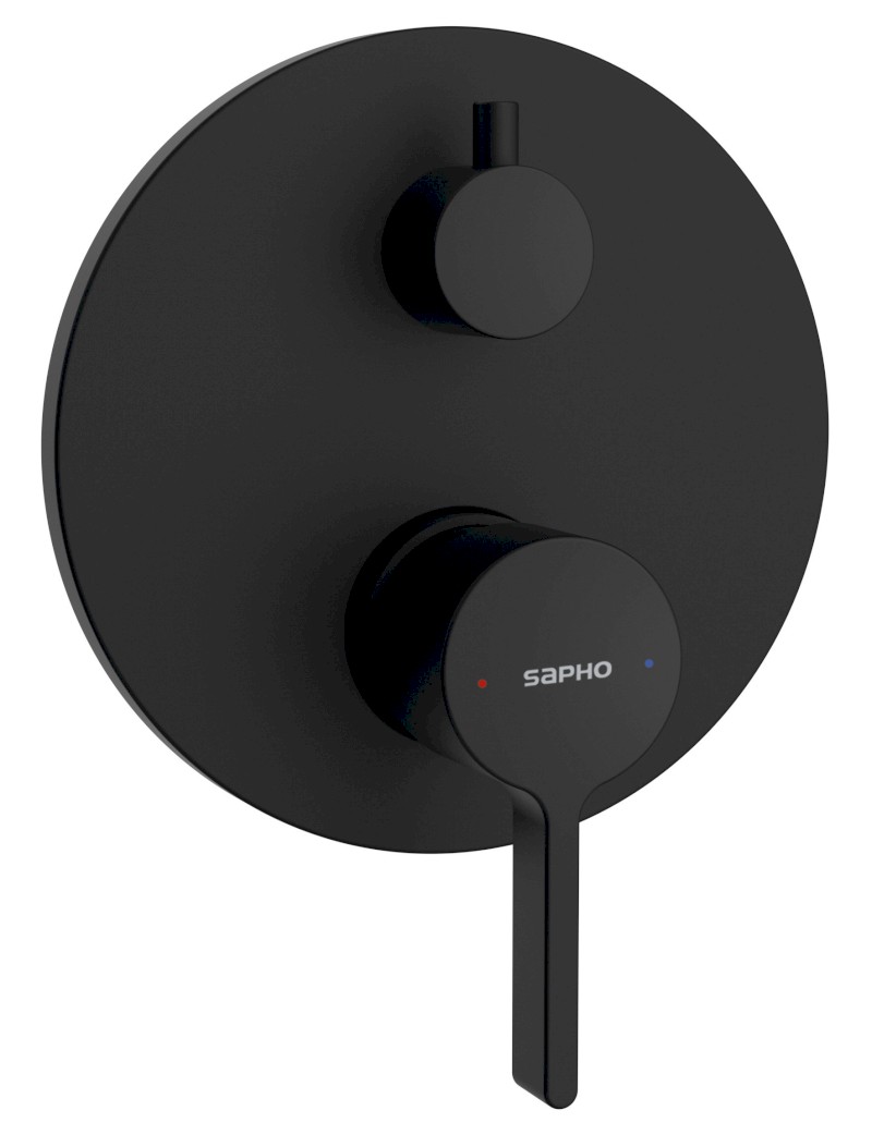 ICONIC podomítková sprchová baterie, 2 výstupy, černá mat AF042B