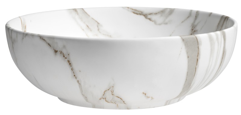 RONDANE keramické umyvadlo na desku Ø 41cm, bianco carrara AR435BC
