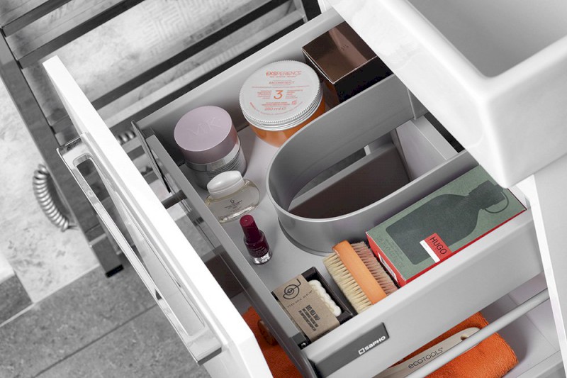 NATY umyvadlová skříňka 46,5x50x40cm, bílá NA050-3030