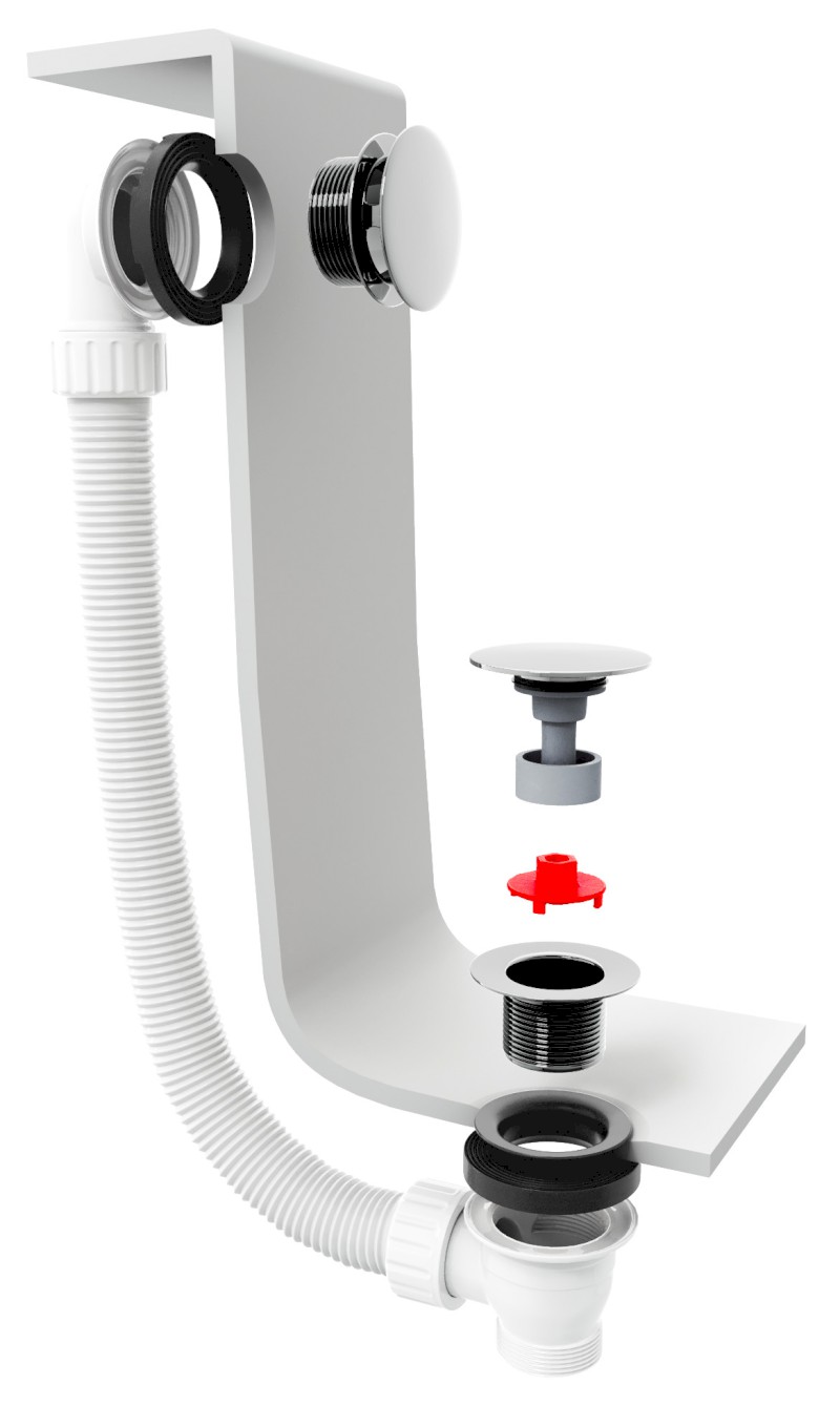 Vanová souprava bez napouštění, click-clack, délka 1200mm, zátka 72mm, zlato 71858.90