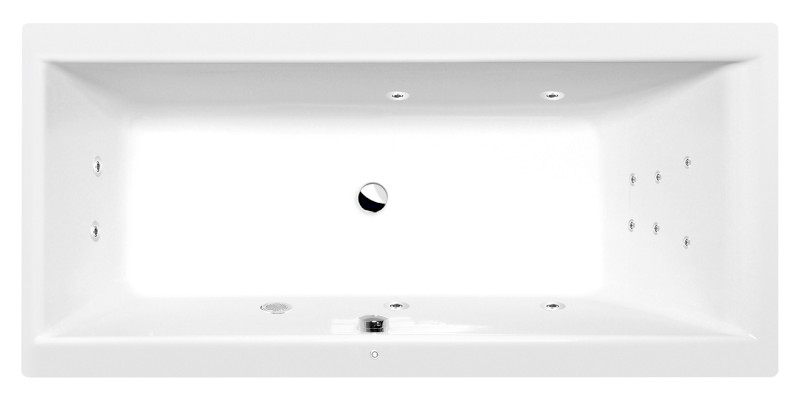 CLEO hydromasážní vana, 160x75x48cm, Attraction Hydro, chrom 93611.3010