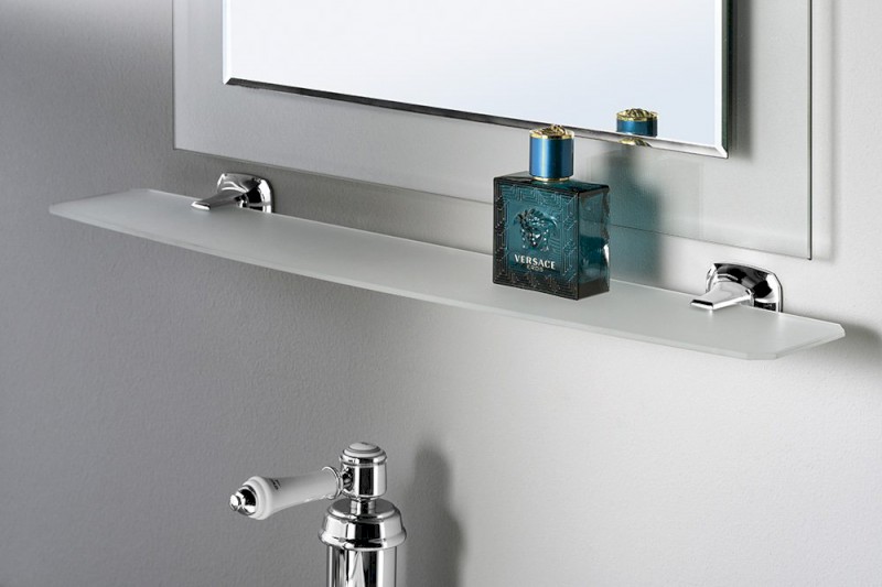 AIDA skleněná police 560 mm, chrom AI015