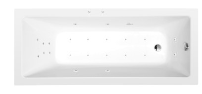 NOEMI hydromasážní vana, 160x80x39cm, Attraction Hydro-Air, chrom 71722.4010