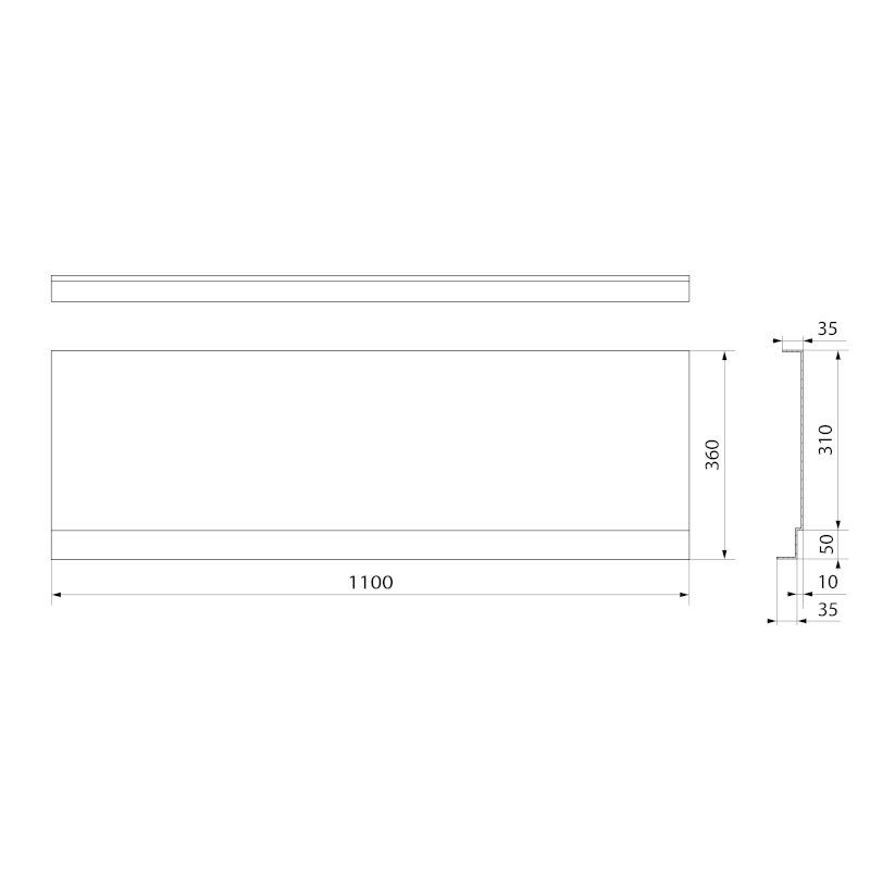DEEP PLAIN NIKA panel 110x36cm 84872