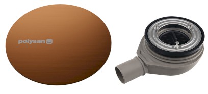 MIRAI vaničkový sifon, průměr 90mm, DN40, krytka měď mat 72730PG