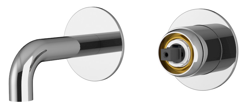 ULTRAMIX tělo podomítkové dvouprvkové umyvadlové baterie, hubice 10cm, chrom UT110-1