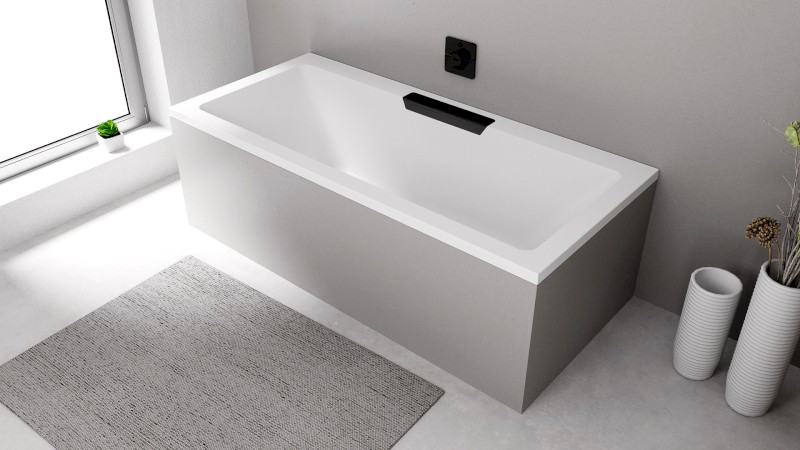 CASCATA obdélníková vana 185x85x45cm, kaskáda černá 73836.102