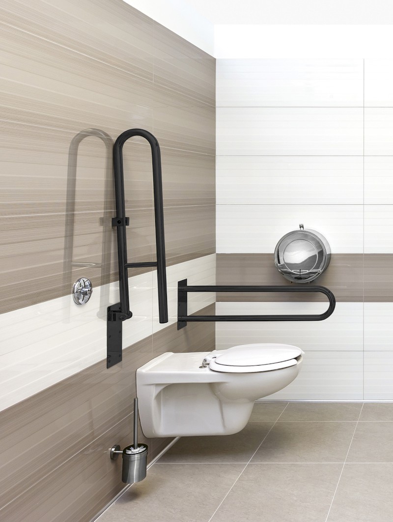 HANDICAP madlo sklopné 813mm, černá mat XH518B