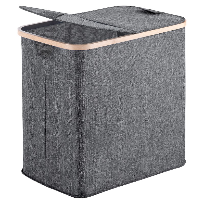 YOSHI koš na prádlo 53x51x34cm, bambus, šedá 133808