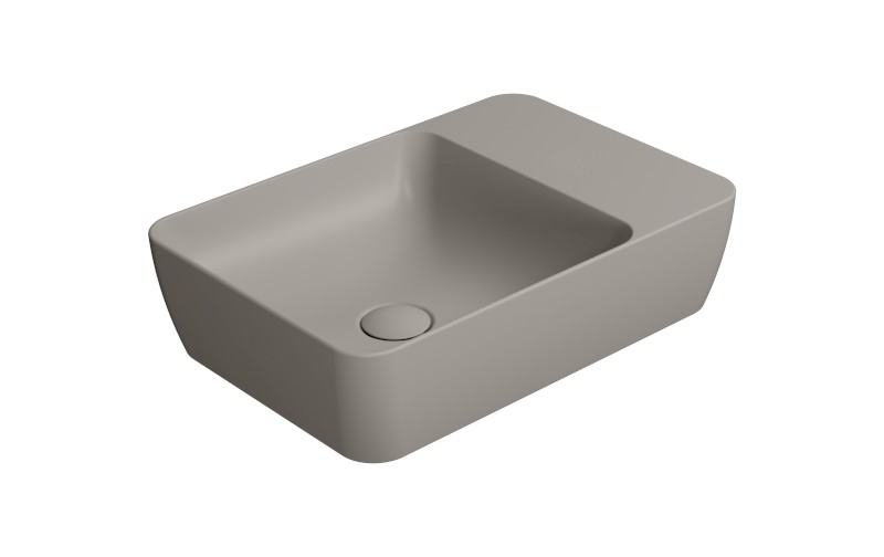 MODO keramické umyvadlo na desku 50x35cm, bez otvoru, tortora mat 9884005