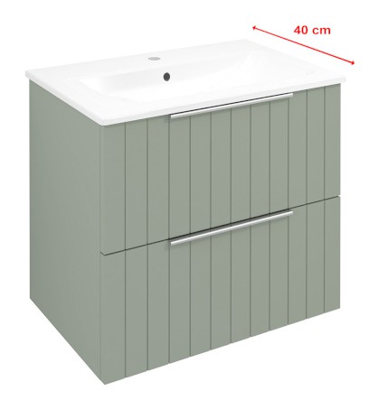 CIRASA STRIP umyvadlová skříňka 58x54x39cm, verde CR592-4444S