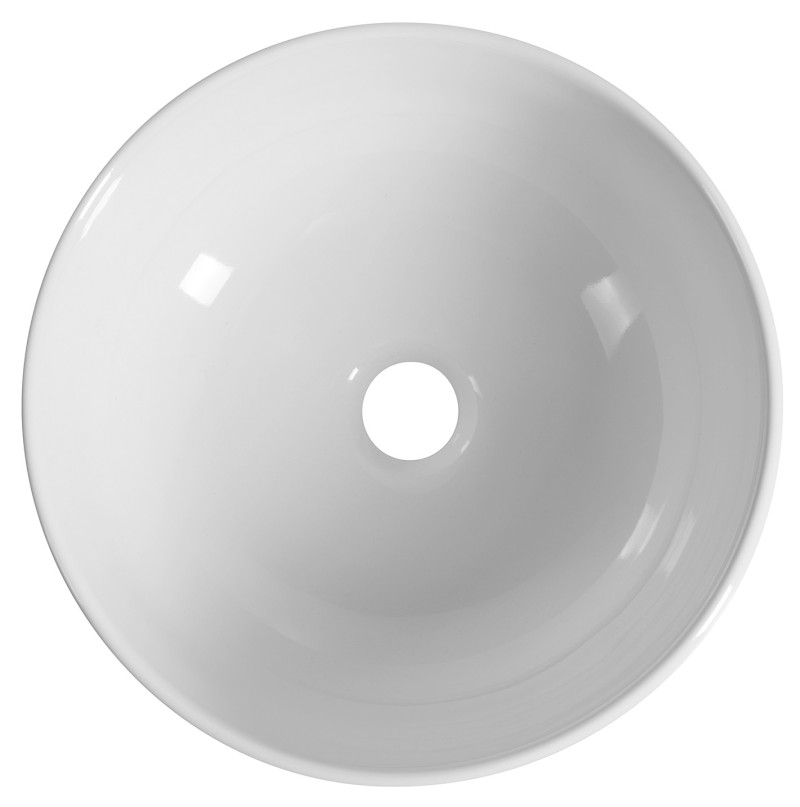 EMMI keramické umývátko na desku, Ø 33cm, bílá TU0077