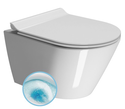 KUBE X závěsná WC mísa, GeniusFlush, 36x50cm, bílá ExtraGlaze 941211