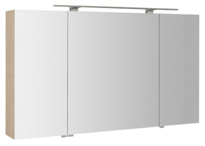 MIRRÓ galerka s LED osvětlením, 3x dvířka, 120x70x16cm, jilm bardini MC121-0013
