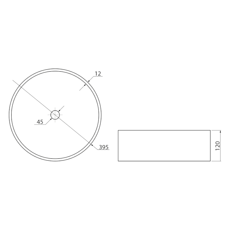 ERSEL skleněné gravírované umyvadlo na desku Ø 39,5cm, černá TY323B