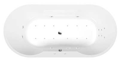 IO hydromasážní vana, 180x85x49cm, Attraction Hydro-Air, chrom 16611.4010