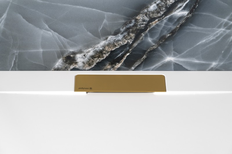 KAZUKO vaničkový sifon, DN40, krytka zlato mat 26347