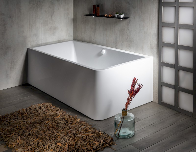 MARLENE CURVE L MONOLITH obdélníková vana 185x85x63cm, bílá 71607MCL