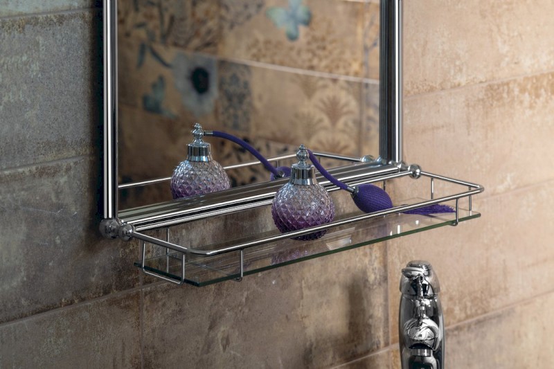 TIGA zrcadlo s policí 48x67cm, chrom HZ202