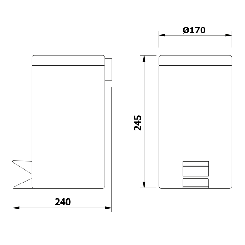 NICEA odpadkový koš 3l, bílá 7500