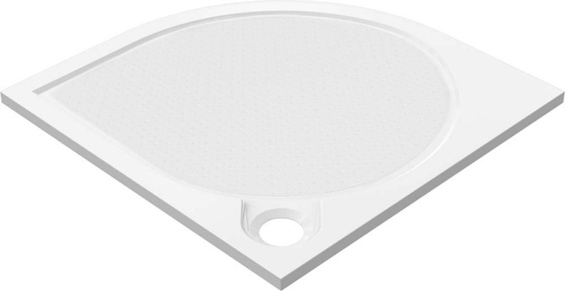 ARCA sprchová vanička z litého mramoru, čtvrtkruh 80x80cm, R550, bílá PA558