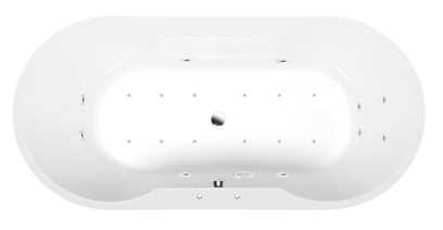 IO hydromasážní vana, 180x85x49cm, Active Hydro-Air, chrom 16611.2010
