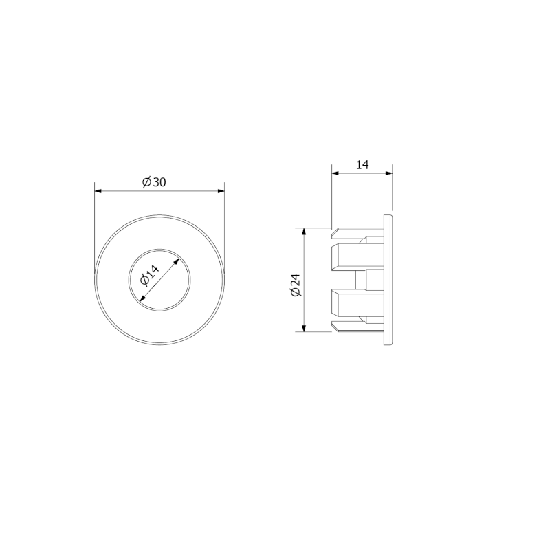 Kovová krytka přepadu umyvadla, 30 mm, zlato mat AR919