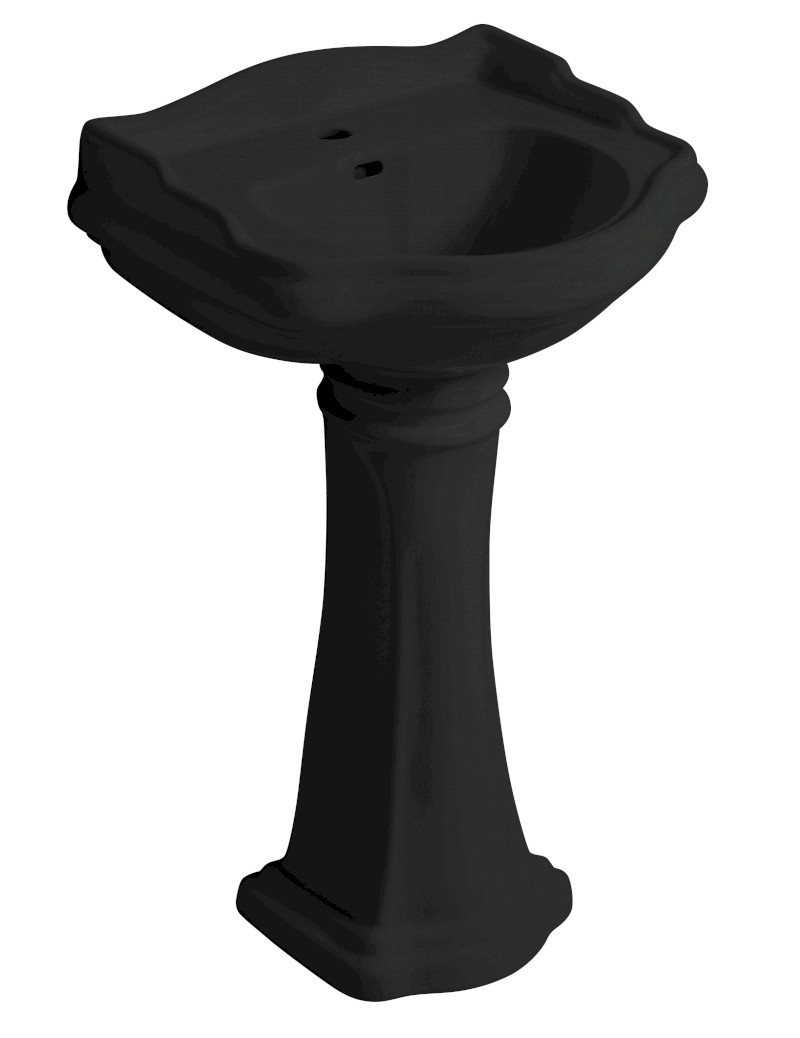 RETRO universální keramický sloup k umyvadlům 56,69,73cm, černá mat 107031